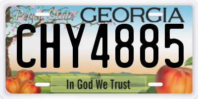 GA license plate CHY4885
