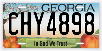 GA license plate CHY4898