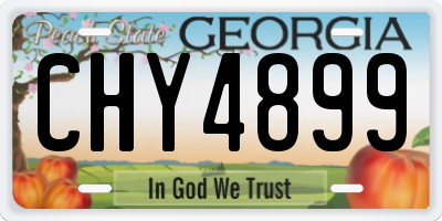 GA license plate CHY4899