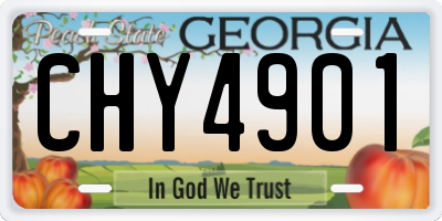 GA license plate CHY4901