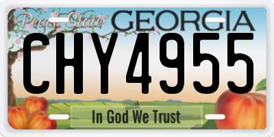 GA license plate CHY4955