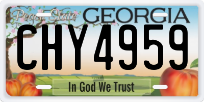 GA license plate CHY4959
