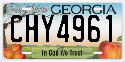 GA license plate CHY4961