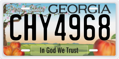 GA license plate CHY4968