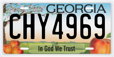 GA license plate CHY4969