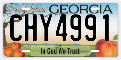 GA license plate CHY4991