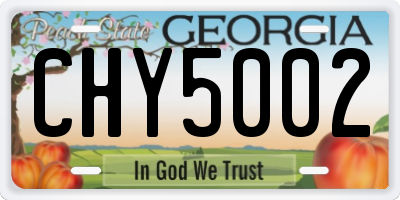 GA license plate CHY5002