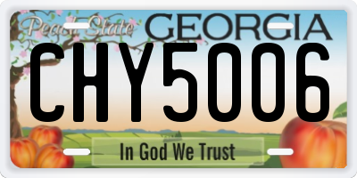 GA license plate CHY5006