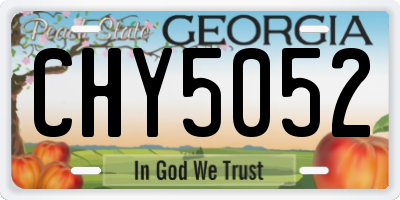GA license plate CHY5052