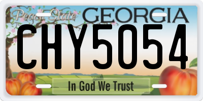 GA license plate CHY5054