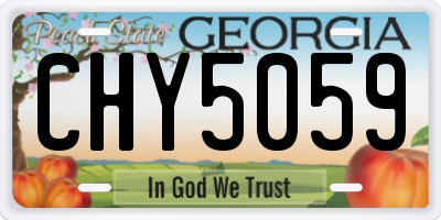 GA license plate CHY5059