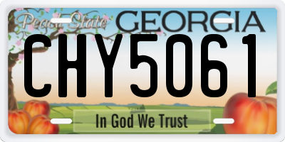 GA license plate CHY5061