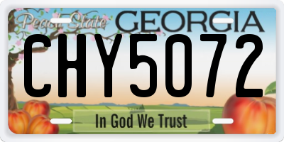 GA license plate CHY5072