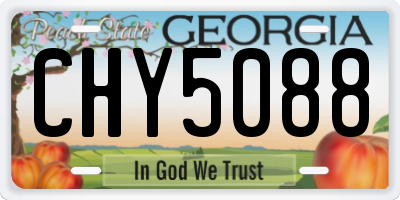 GA license plate CHY5088