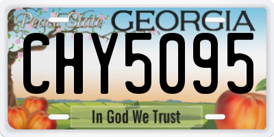 GA license plate CHY5095