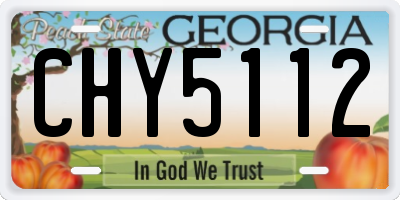 GA license plate CHY5112