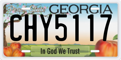 GA license plate CHY5117