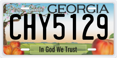 GA license plate CHY5129