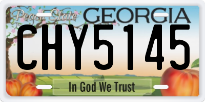 GA license plate CHY5145