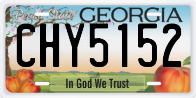 GA license plate CHY5152
