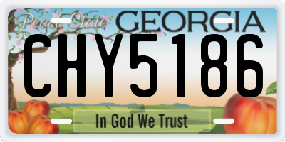 GA license plate CHY5186