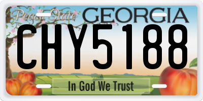 GA license plate CHY5188