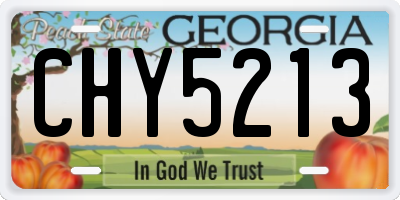 GA license plate CHY5213