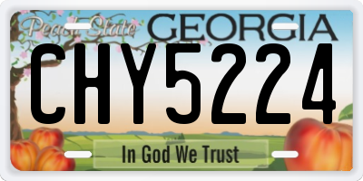 GA license plate CHY5224