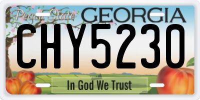 GA license plate CHY5230