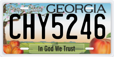 GA license plate CHY5246