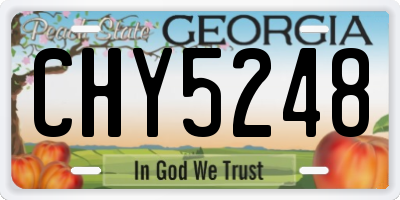 GA license plate CHY5248