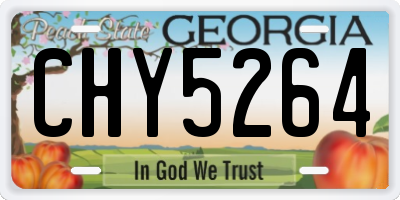 GA license plate CHY5264
