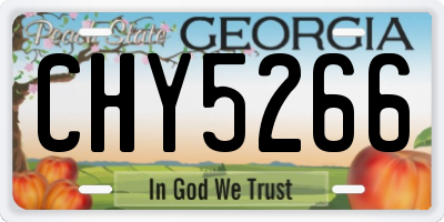 GA license plate CHY5266