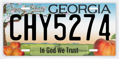 GA license plate CHY5274