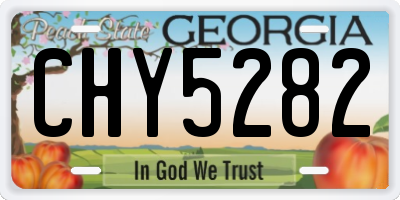 GA license plate CHY5282