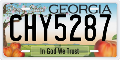 GA license plate CHY5287