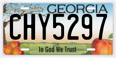 GA license plate CHY5297