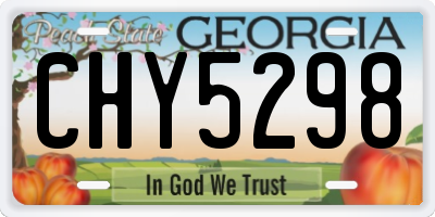 GA license plate CHY5298