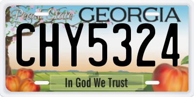 GA license plate CHY5324