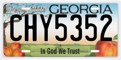 GA license plate CHY5352