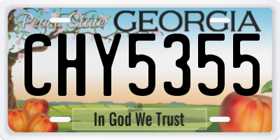 GA license plate CHY5355