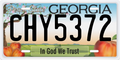 GA license plate CHY5372