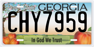 GA license plate CHY7959