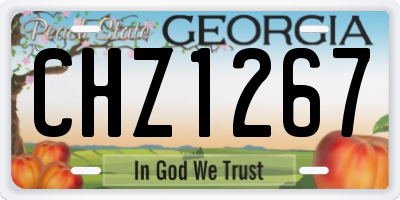 GA license plate CHZ1267