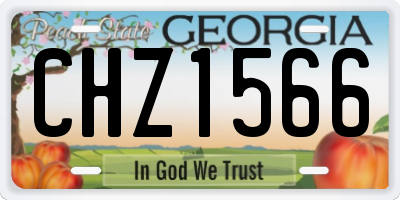 GA license plate CHZ1566
