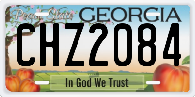 GA license plate CHZ2084