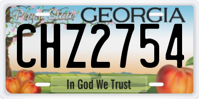 GA license plate CHZ2754