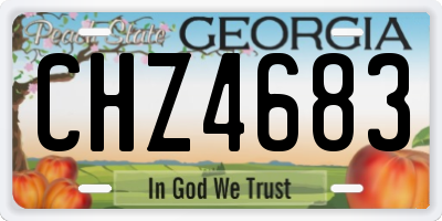 GA license plate CHZ4683