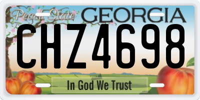 GA license plate CHZ4698
