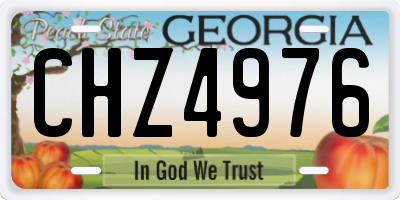 GA license plate CHZ4976